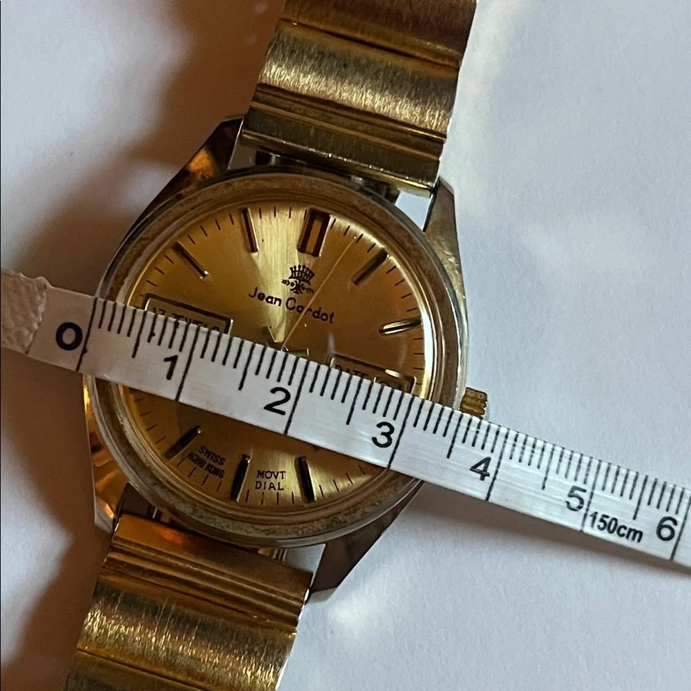 Vintage Gold Jean Cardot 17-jewel mechanical wristwatch